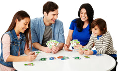 Skip-Bo cards fanned out showing sequential play for strategy.