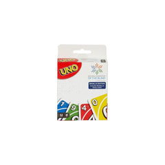 Mattel Games UNO Braille deck with braille on every card for inclusive gameplay