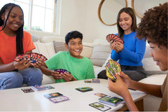 Mattel Games UNO Ultimate Marvel Iron Man deck with tech-inspired moves.