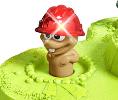 Mattel Games WHAC-A-MOLE two-player mode encourages friendly competition.