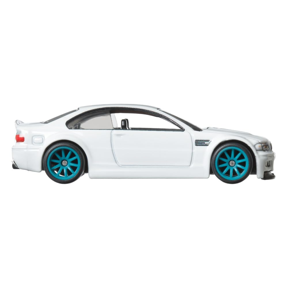 Mattel Hot Wheels HNW52 BMW M3 E46 engine detail close-up showcases authentic design and toy-grade craftsmanship.