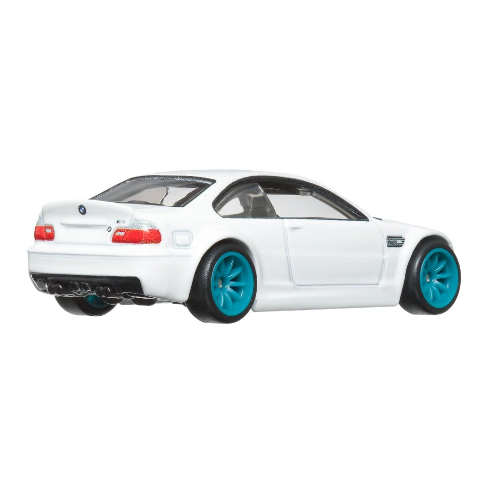 Mattel Hot Wheels HNW52 BMW M3 E46 side view highlighting compact scale for display and play.