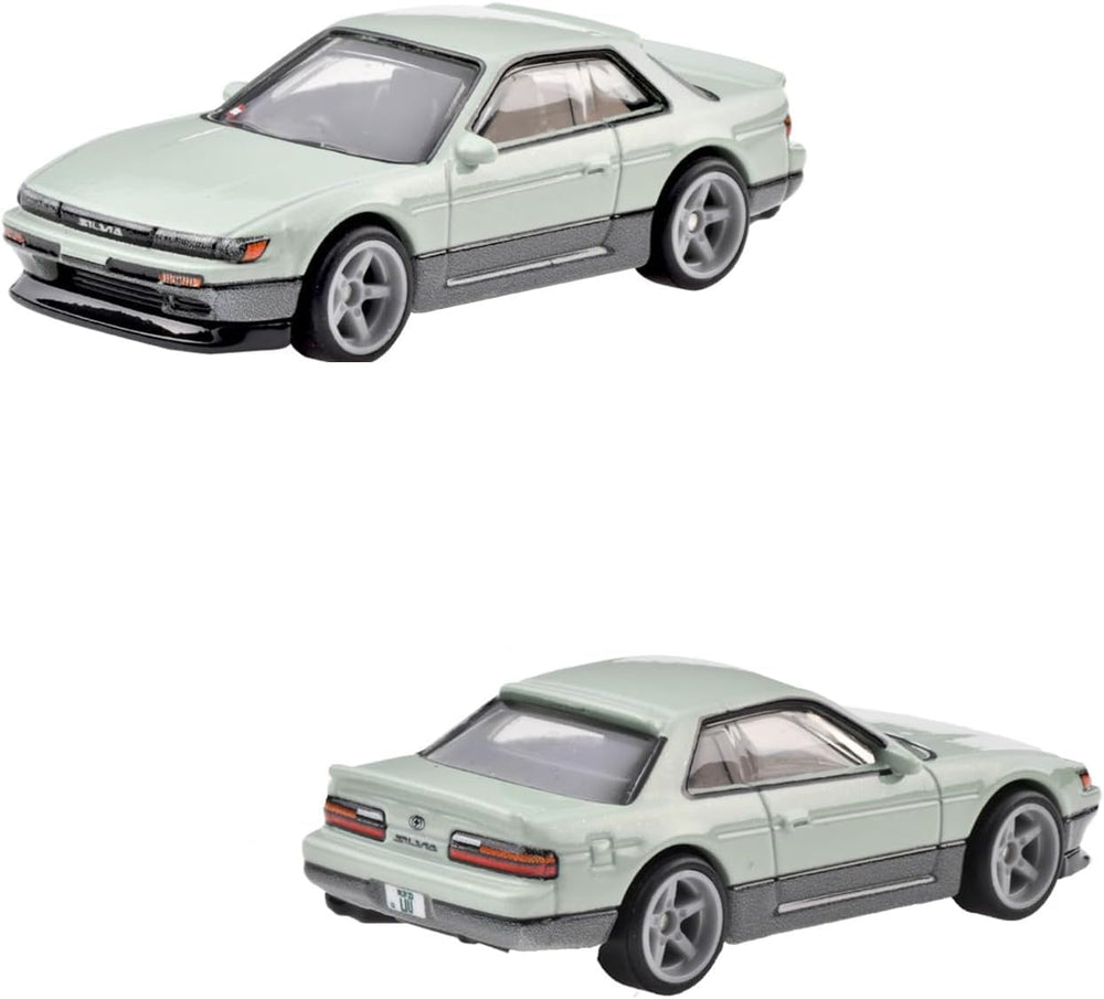 Mattel Hot Wheels HYF04 Nissan Silvia S13 front with retractable headlights.