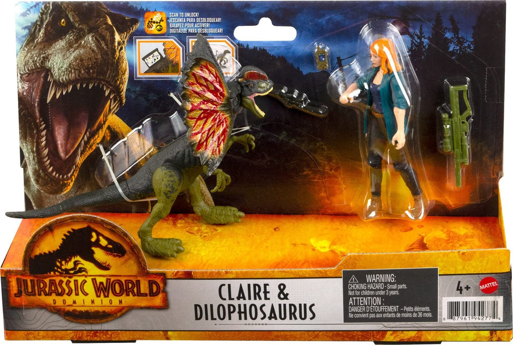 Mattel display-ready Jurassic World Dominion set for dramatic scenes