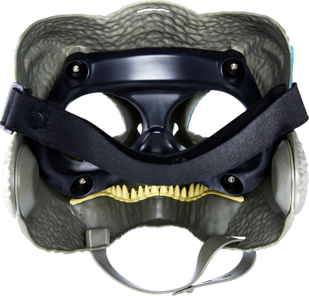 Mattel Jurassic World Blue mask with secure strap for comfortable all-day wear.