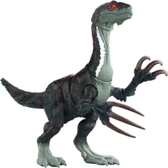 Mattel Jurassic World Dominion Therizinosaurus attack pose with immersive sound effects.