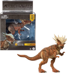 Mattel Jurassic World Stygimoloch figure with glass eyes for lifelike display.