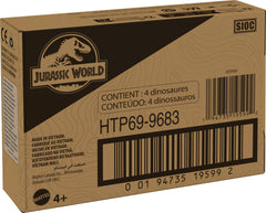 Mattel Jurassic World Hidden Hatchers 8-step transformation sequence showcased in this image