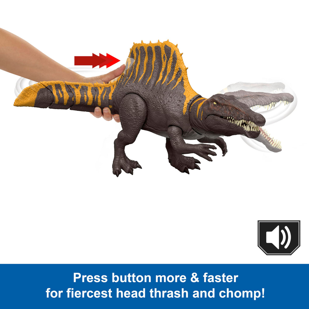 Mattel Jurassic World Spinosaurus with movie-accurate sail for display