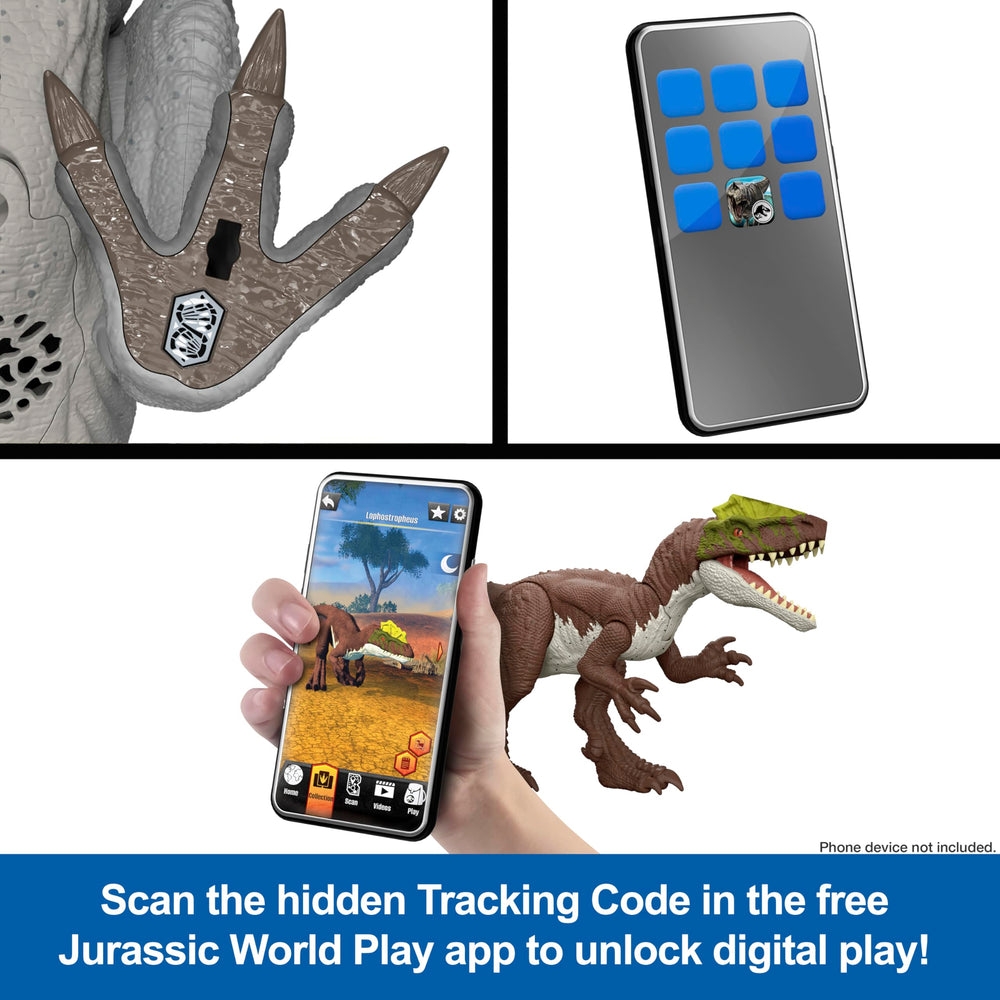 Mattel Jurassic World packaging designed for gift-ready age four plus