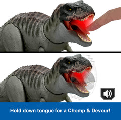 Mattel Jurassic World Rebirth Power Devour T. rex builds a digital dinosaur collection and AR features