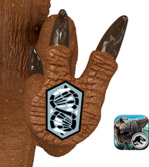 Mattel Jurassic World Rebirth Velociraptor with jaw articulation for dramatic poses.