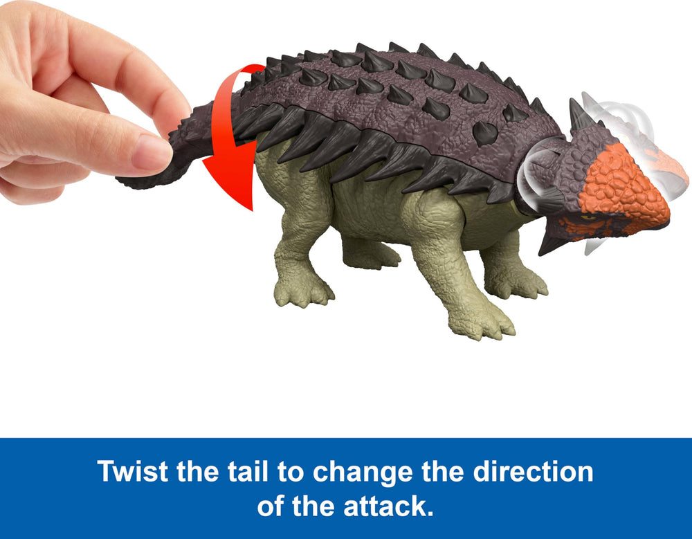 Mattel Jurassic World Wild Roar Ankylosaurus offers collector-grade detail for display-worthy dinosaur shelves.