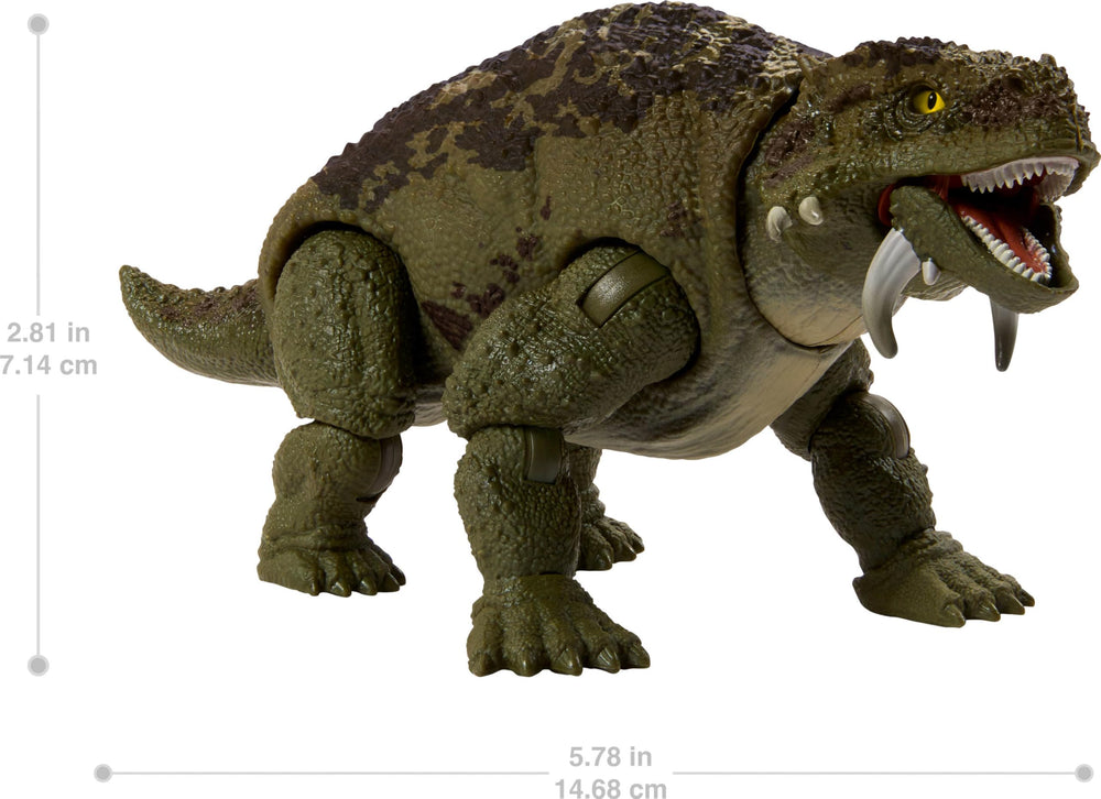 Mattel Scutosaurus 14-points articulation enables dynamic posing for action scenes.