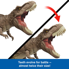 Mattel Jurassic World T. rex Ride N Rampage gameplay with Destruction Mode.