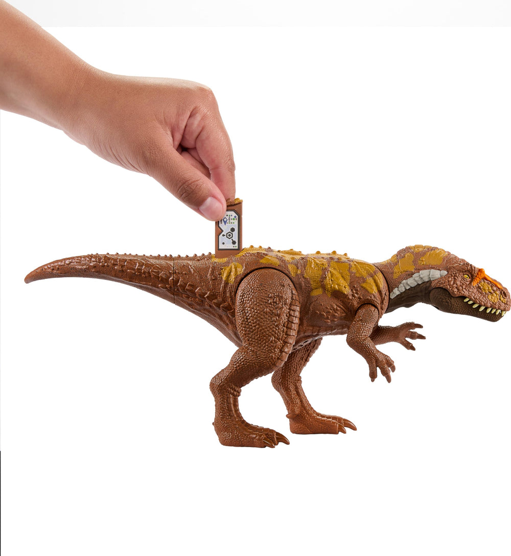 Mattel Jurassic World Wild Roar Megalosaurus AR scan for digital play