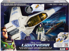 Mattel Lightyear pop-down landing gear enables realistic setup.