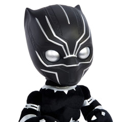 Vibranium-inspired suit details add authentic Marvel styling to play