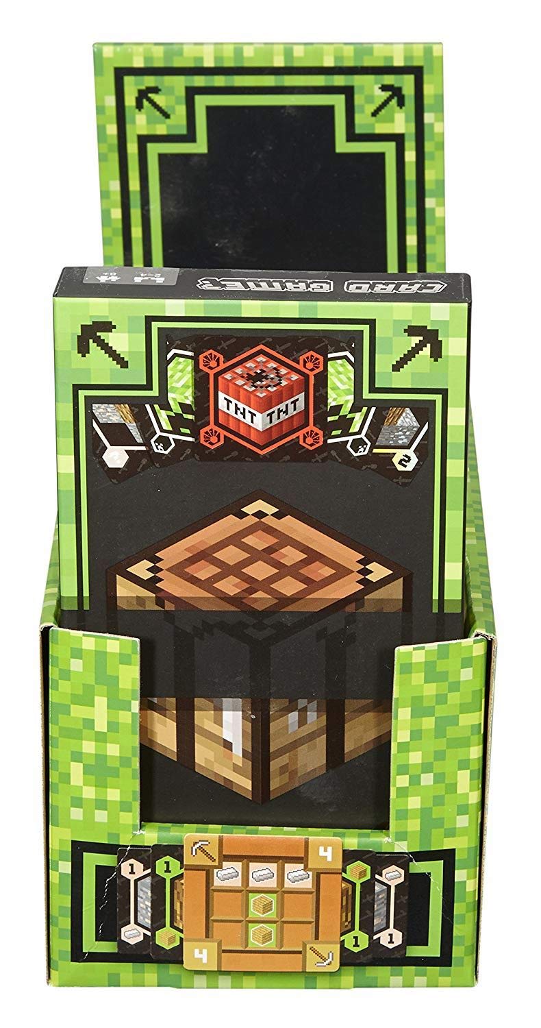 Mattel Minecraft Card Game TNT Creeper cards add surprise twists to rounds.