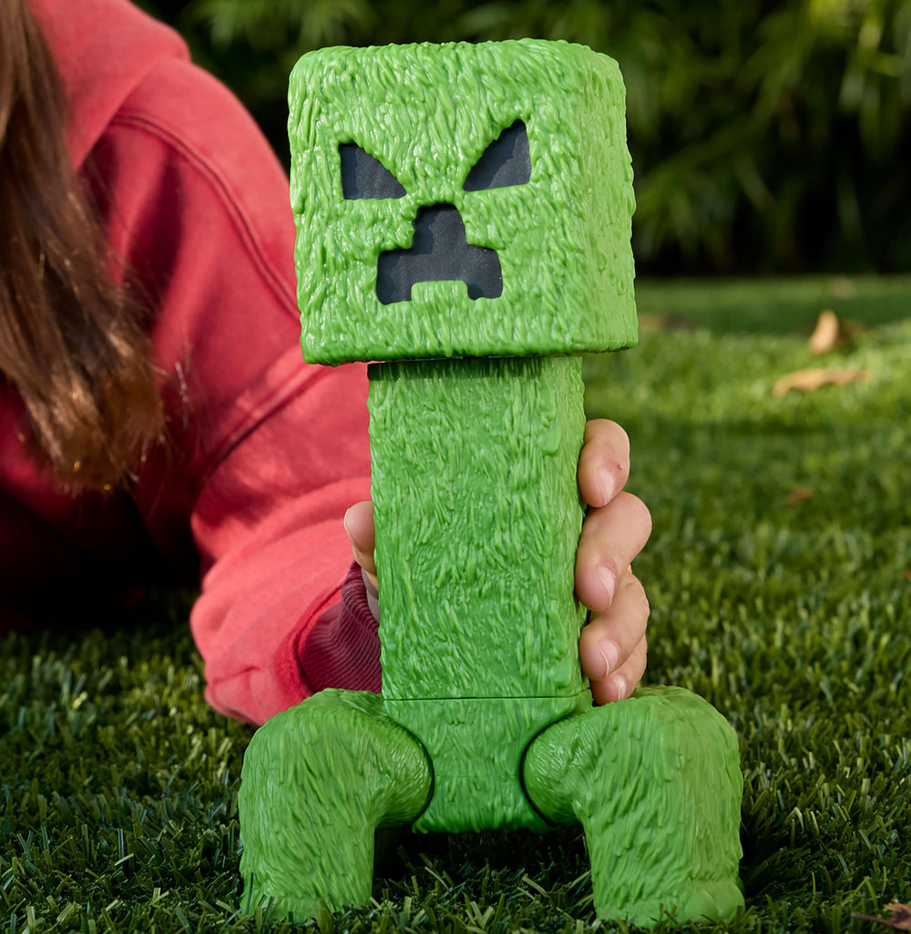 Mattel Minecraft Creeper figure packaging scene suggests ideal gift potential