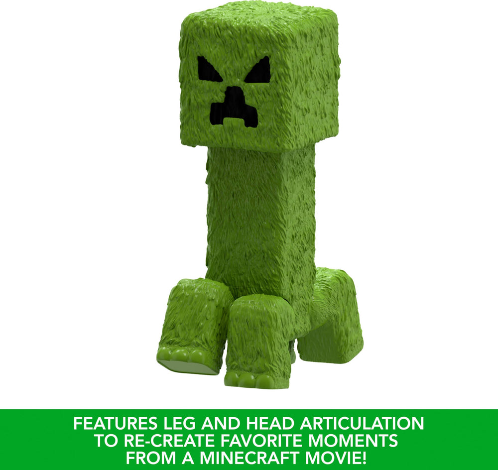 Mattel Minecraft Creeper texture detail captures blocky charm and durability