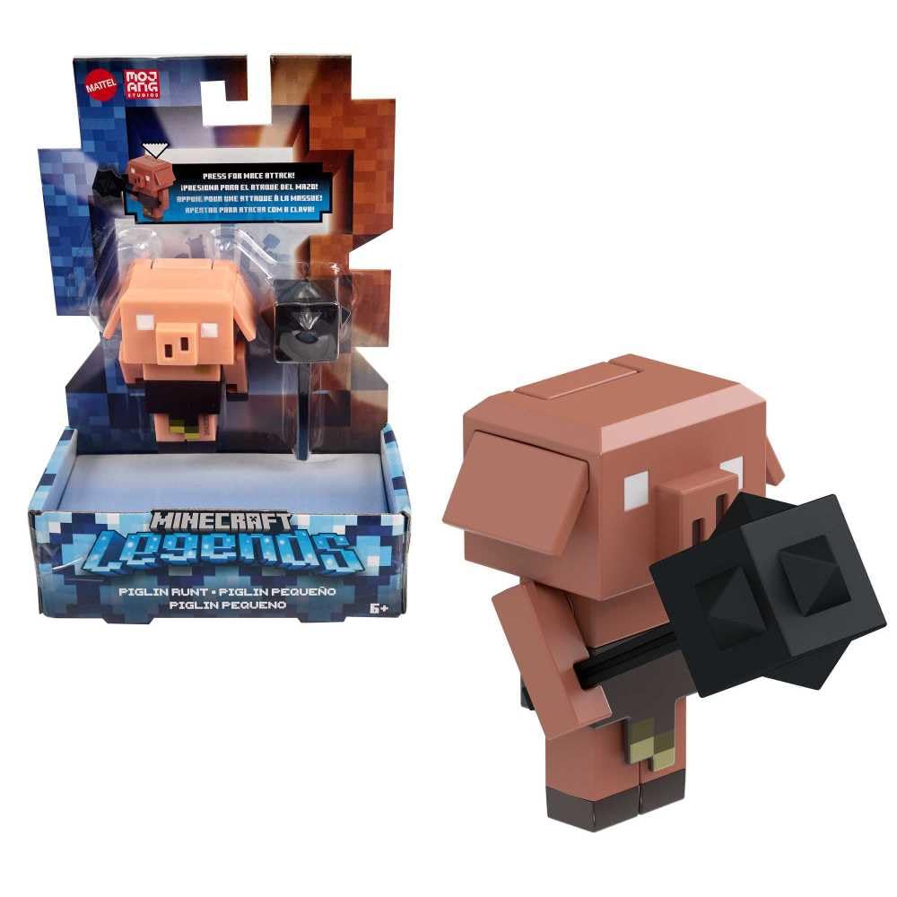 Detailed sculpt captures the Piglin Runt's rugged features and personality.