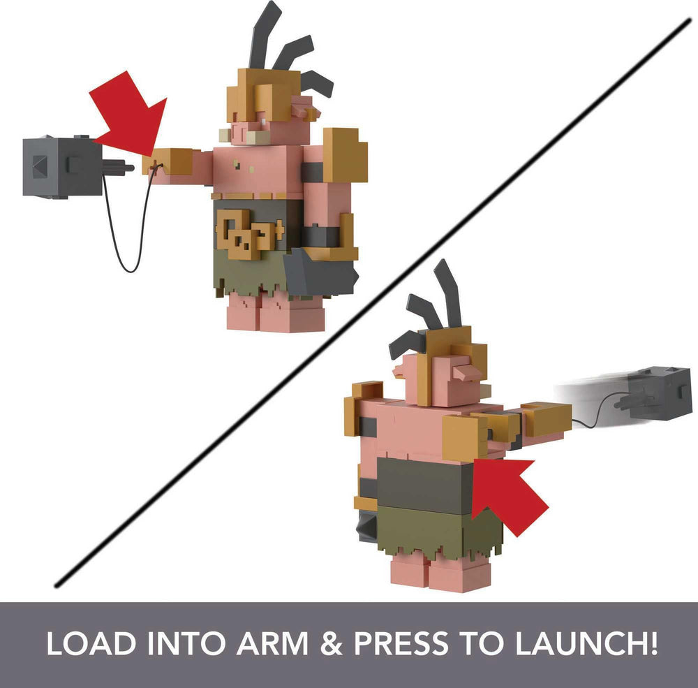 Mattel Minecraft Legends Portal Guard smash attack pose for action