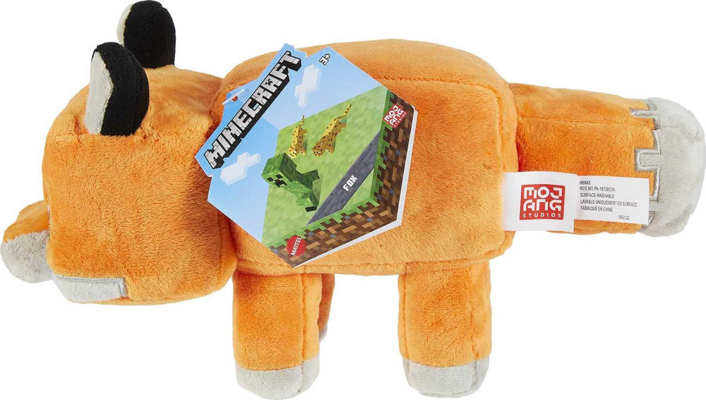 Mattel Minecraft plush 8-inch doll display-ready for shelves and themed setups.