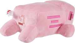 Mattel Minecraft Plush Pig texture closeup shows soft fabric and elastic surface