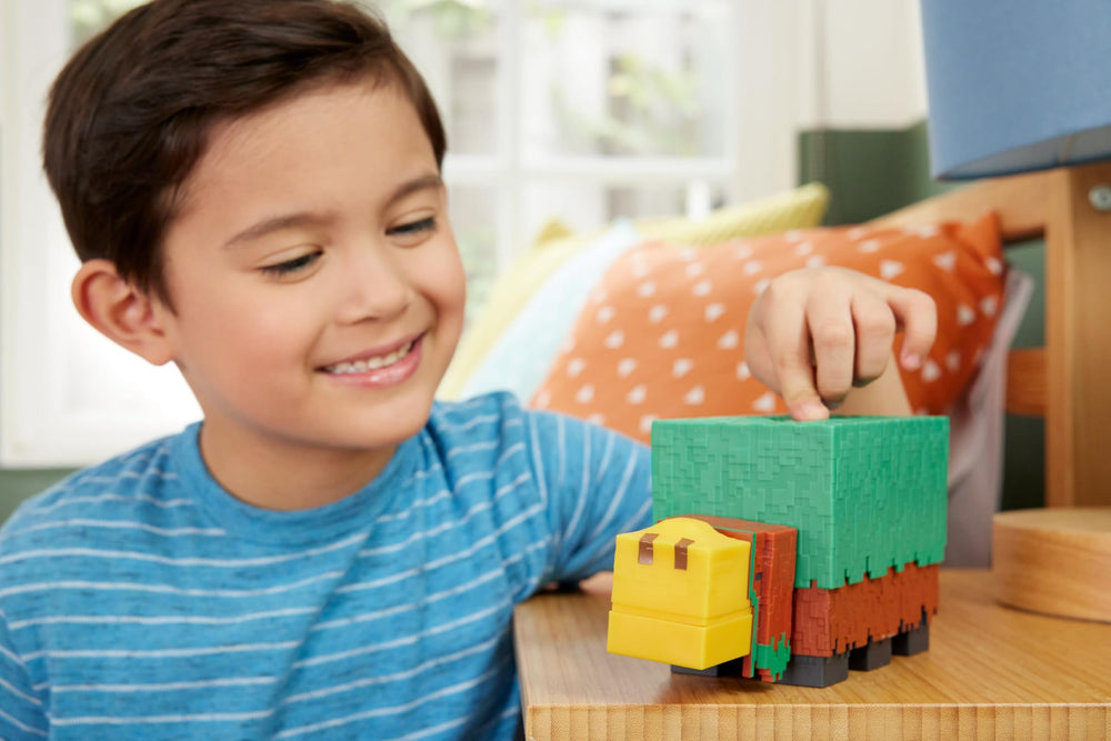 Mattel Minecraft Sniffer side profile showing authentic details for imaginative play.