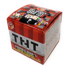 Mattel Minecraft TNT blind pack closeup unboxing excitement and surprise