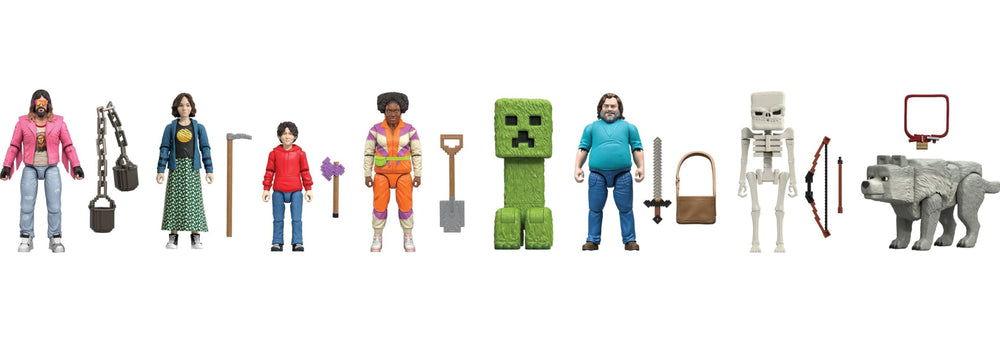 Mattel Minecraft Dennis the Wolf figure enhances character variety.