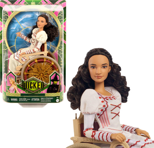 Mattel Nessarose doll ready for imaginative play with iconic wheelchair
