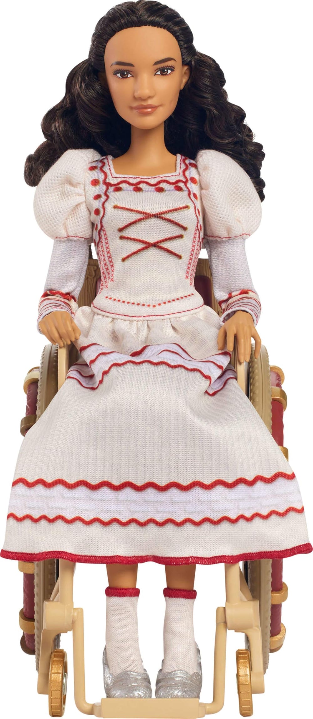 Nessarose jeweled slippers complete the sparkling outfit