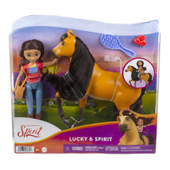 Lucky doll sits on Spirit using the c-clip for collaborative play.