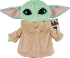 Mattel Grogu plush figure front view with soft fabric ideal for cuddling