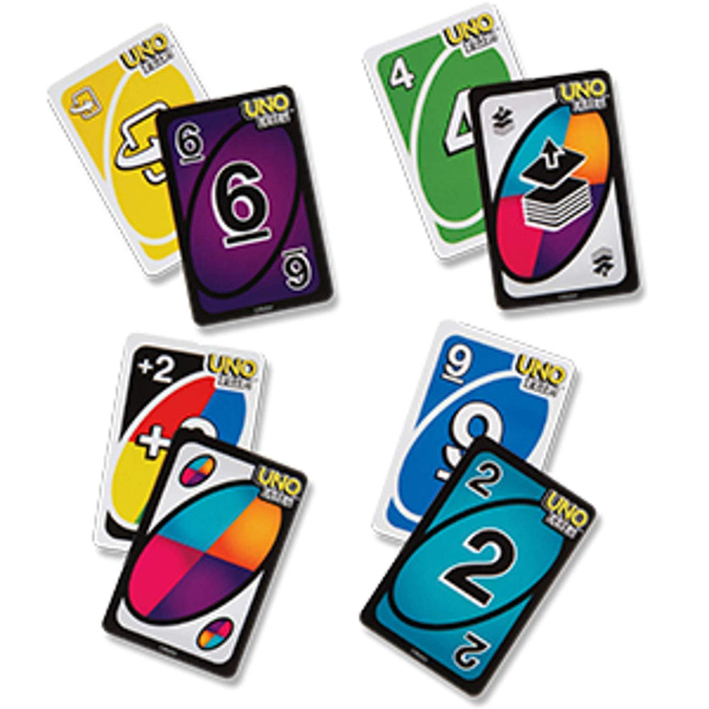 Mattel Uno Flip flip-card action adds a strategic twist to rounds