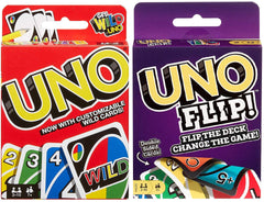 Mattel Uno Original bundle on table for family game night, colorful cards ready