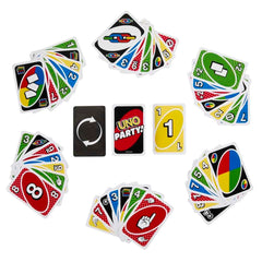 Mattel UNO Party Game portable packaging makes it easy to travel.