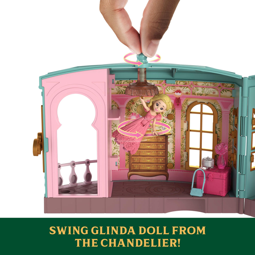 Mattel Wicked dorm playset: three play spaces enable diverse scenes.
