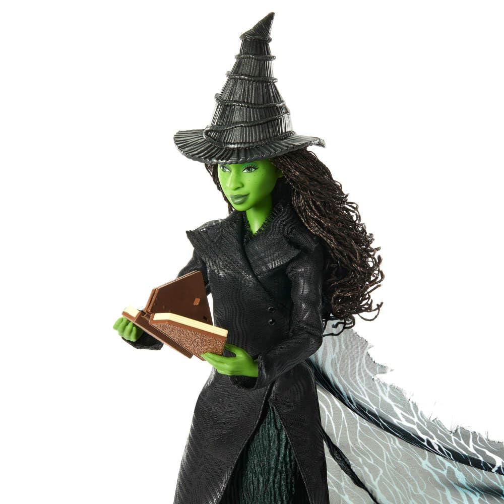 Mattel Wicked Elphaba 11-point articulation enables dynamic posing for play and display.