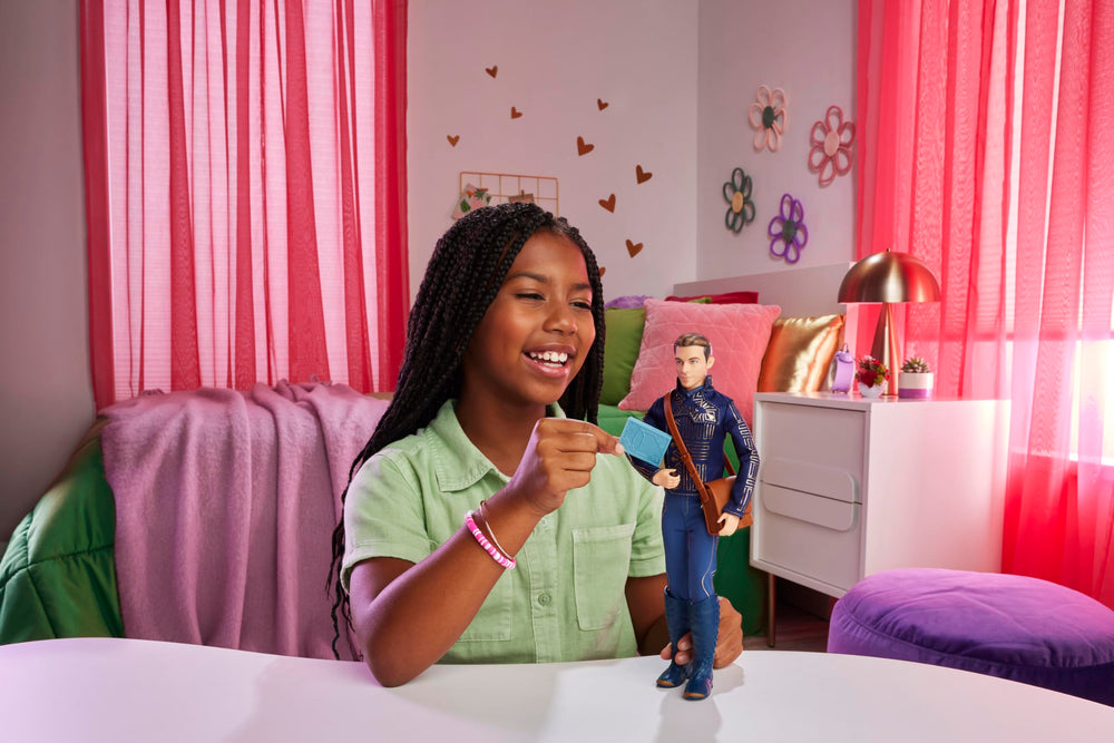 Mattel Wicked Fiyero doll features removable uniform for creative dress-up play.