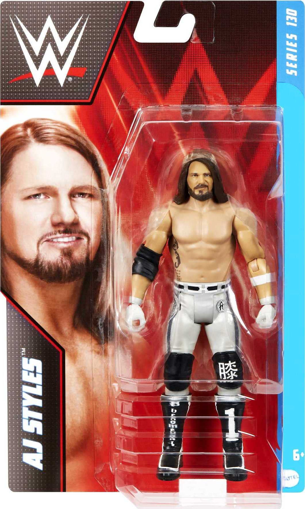 Mattel WWE AJ Styles collectible packaging ideal for display and gifting.