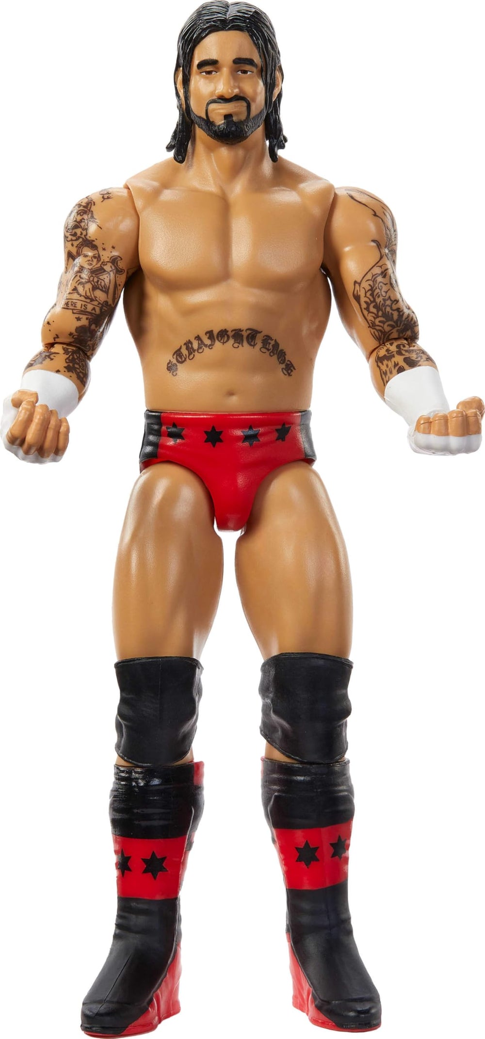 Mattel WWE Cm Punk with 10 articulation points enabling signature moves.