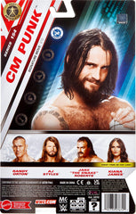 Mattel WWE Cm Punk packaging and display-ready presentation for collectors.