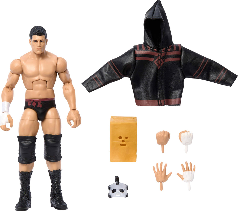 Mattel WWE Cody Rhodes Elite front view for dynamic display poses.