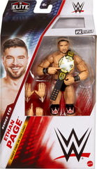 Mattel WWE Elite Ethan Page figure dynamic pose highlights articulation for recreating signature moments.