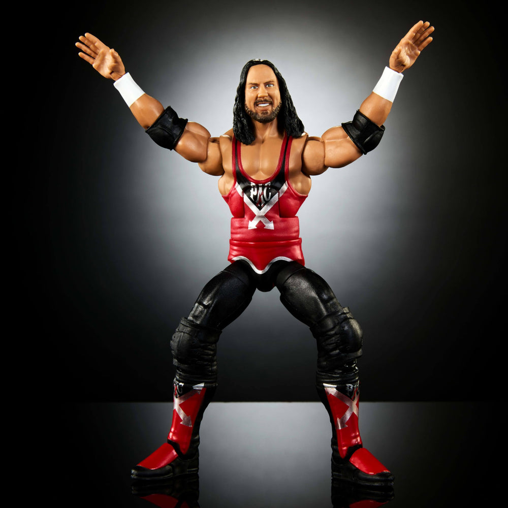 Mattel WWE Elite X-Pac figure with deluxe articulation for dynamic posing.