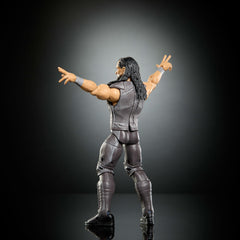 Mattel WWE Elite TrueFX facial detailing on Seth Rollins for lifelike expression.