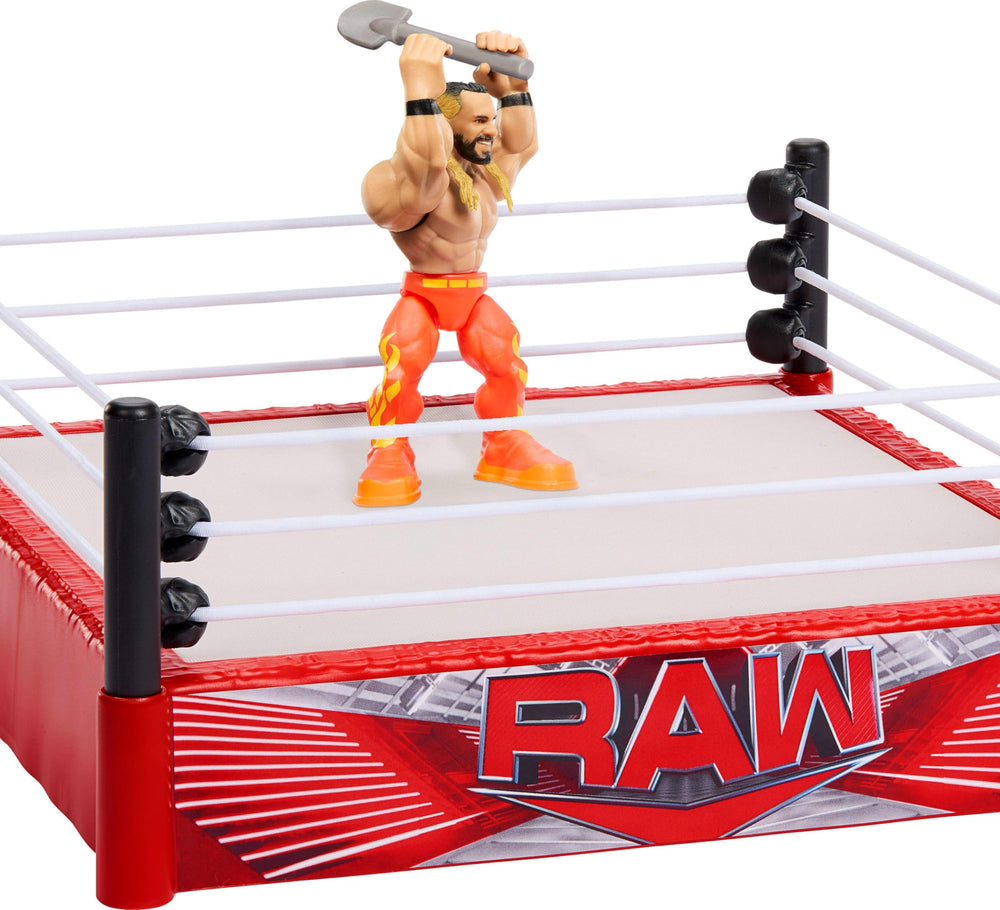 Mattel WWE Flex Mat Technology mat provides responsive bounce for action sequences.